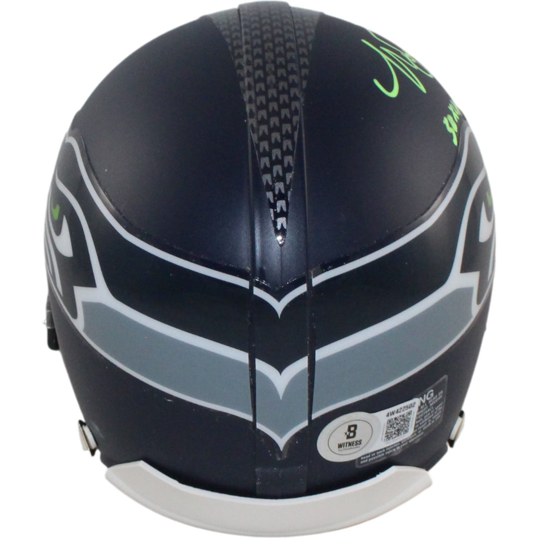 Malcolm Smith Autographed Seattle Seahawks VSR4 Mini Helmet SB MVP Beckett 55045