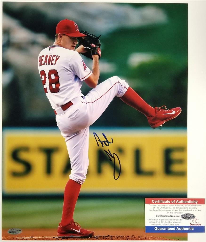 Andrew Heaney signed Angels 11x14 Photo Autograph (A) ~ OC Dugout Hologram