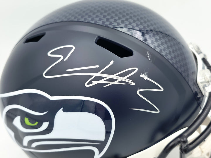 Nick Emmanwori Auto Seahawks Blue Full Size Speed Replica Helmet Beckett 2 Sigs