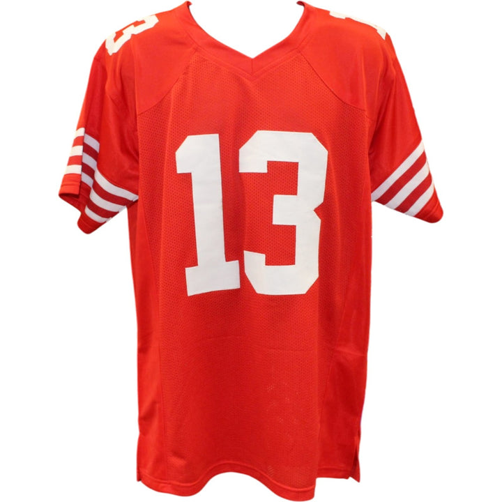 Brock Purdy Autographed/Signed Pro Style Red Sz XL Jersey Beckett Witness 56921