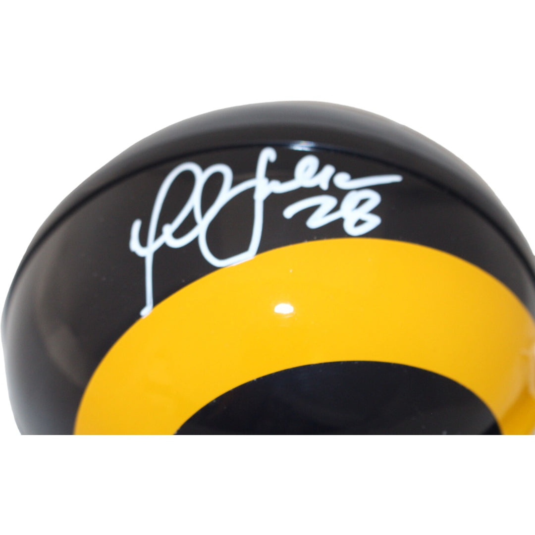 Marshall Faulk Signed Los Angeles Rams TB Mini Helmet Beckett 42230