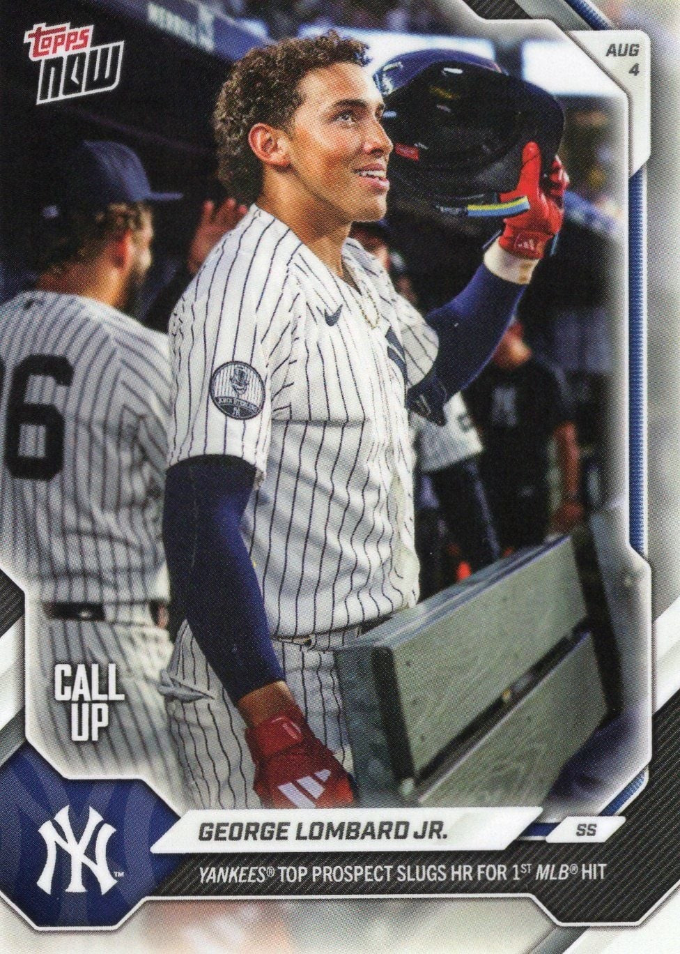 2026 Topps Now George Lombard Jr #521SP New York Yankees RC Baseball Card