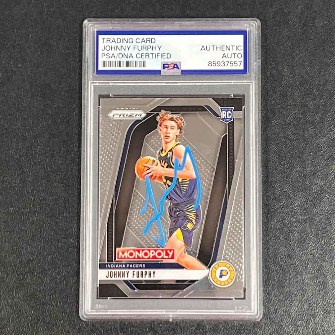 2024-25 Panini Prizm Monopoly #60 Johnny Furphy Signed Card Auto PSA Slabbed Pac