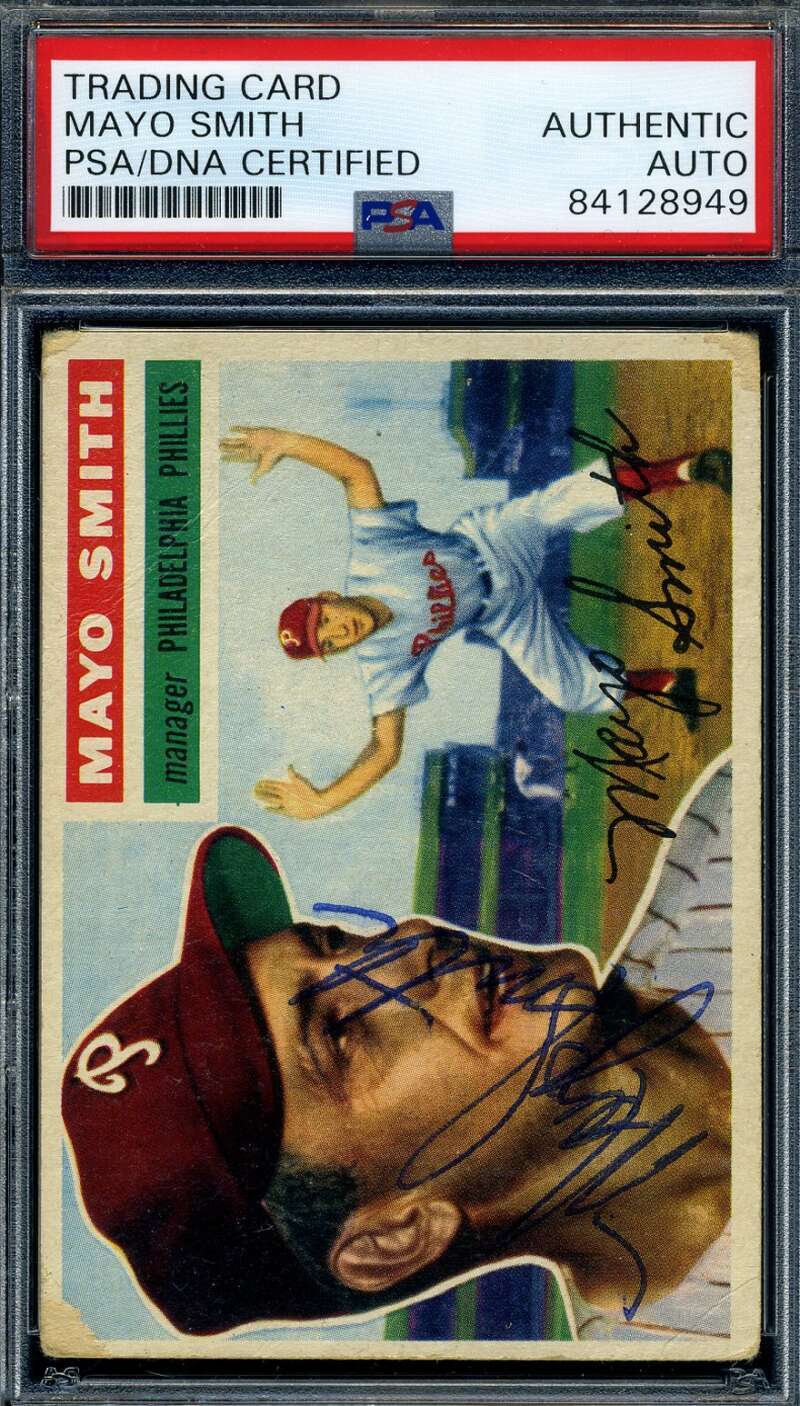 Mayo Smith PSA DNA Signed 1956 Topps Autograph