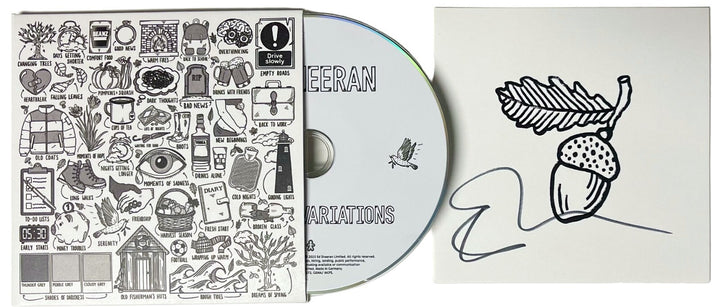 Ed Sheeran signed 2023 Autumn Variations Art Card/Booklet/CD- COA