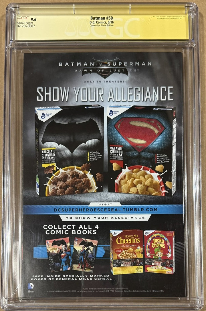 Ben Affleck Autographed Batman NYCC Convention Foil Variant SS #50 CGC 9.6 56600