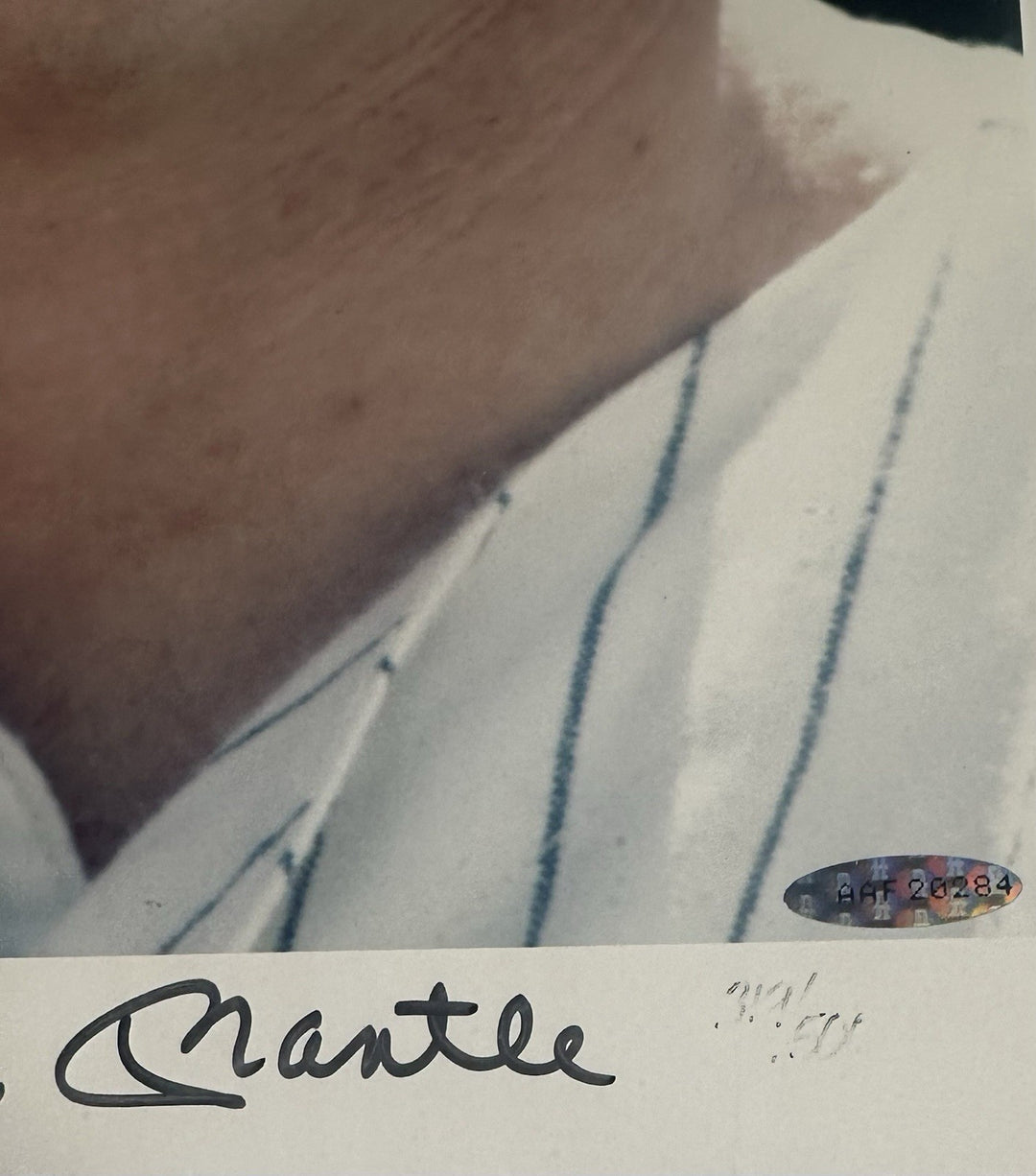 Mickey Mantle Signed 16x20 Framed Photo Yankees Neil Leifer Auto /500 UDA COA