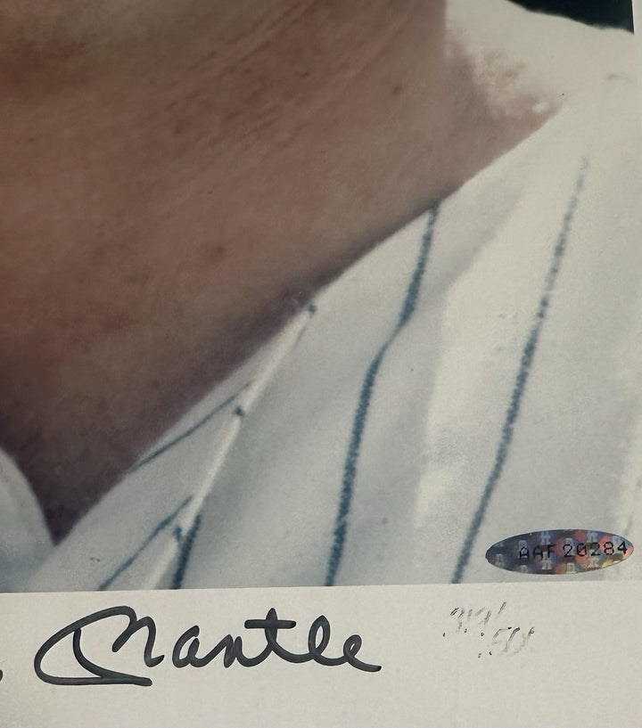 Mickey Mantle Signed 16x20 Framed Photo Yankees Neil Leifer Auto /500 UDA COA