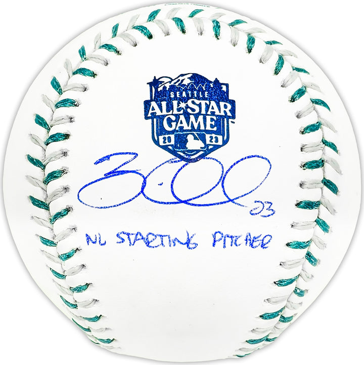 Zac Gallen Signed 2023 ASG Logo MLB Game Baseball Arizona Diamondbacks