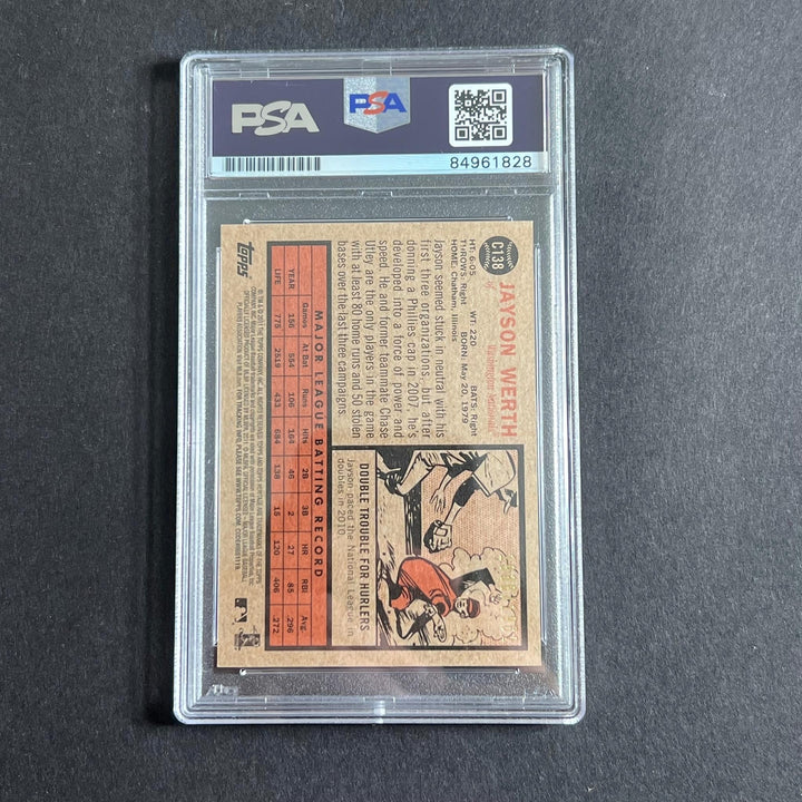 2011 Topps Chrome #C138 Jayson Werth Signed Card PSA Slabbed Auto 10 Nationals
