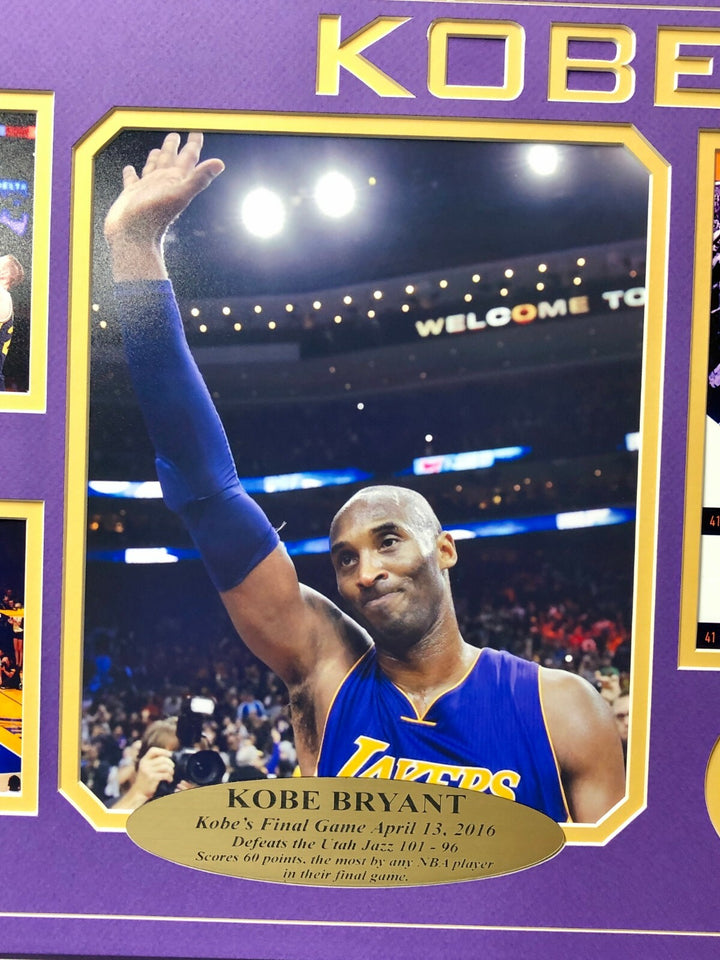 Kobe Bryant Final Game Authentic Confetti Frame 8x10 Collage Ticket Last Retire