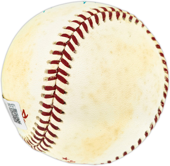 Mickey Rivers Auto Official 1978 WS Logo Baseball Yankees The Quick Beckett 271