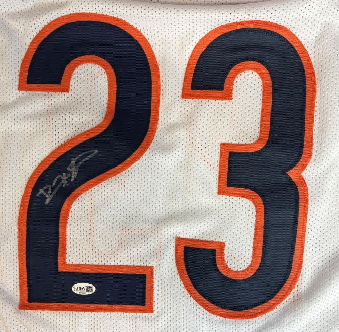 Devin Hester Chicago Signed White Football Jersey JSA QR Hologram