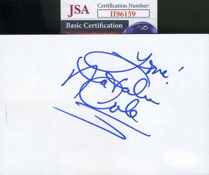 Natalie Cole JSA Coa Signed 4x6 Index Card Autograph