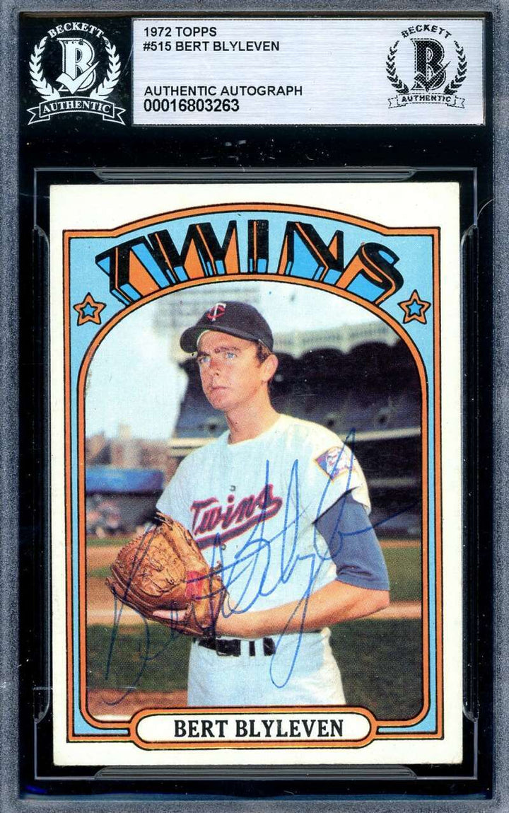 Bert Blyleven Beckett BAS Signed 1972 Topps Autograph