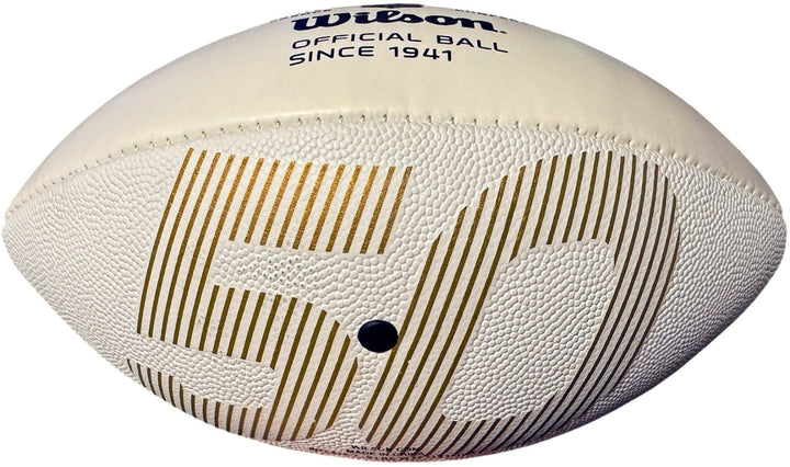 Super Bowl 50 Logo OFC Wilson NFL WP Football 4-sigs B Billick/H Edwards/M Allen