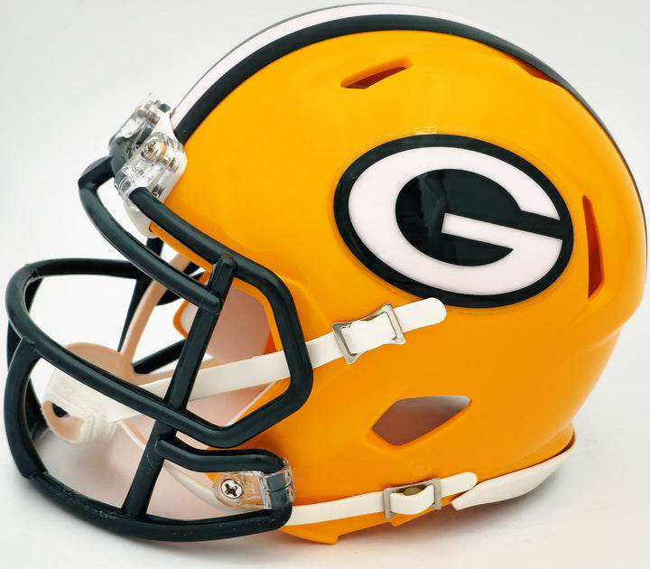 Aaron Jones Signed Green Bay Packers Yellow Speed Mini Helmet Beckett Witness