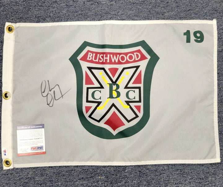 Chevy Chase signed Caddyshack Bush Wood Country Club Pin Flag autograph PSA ITP