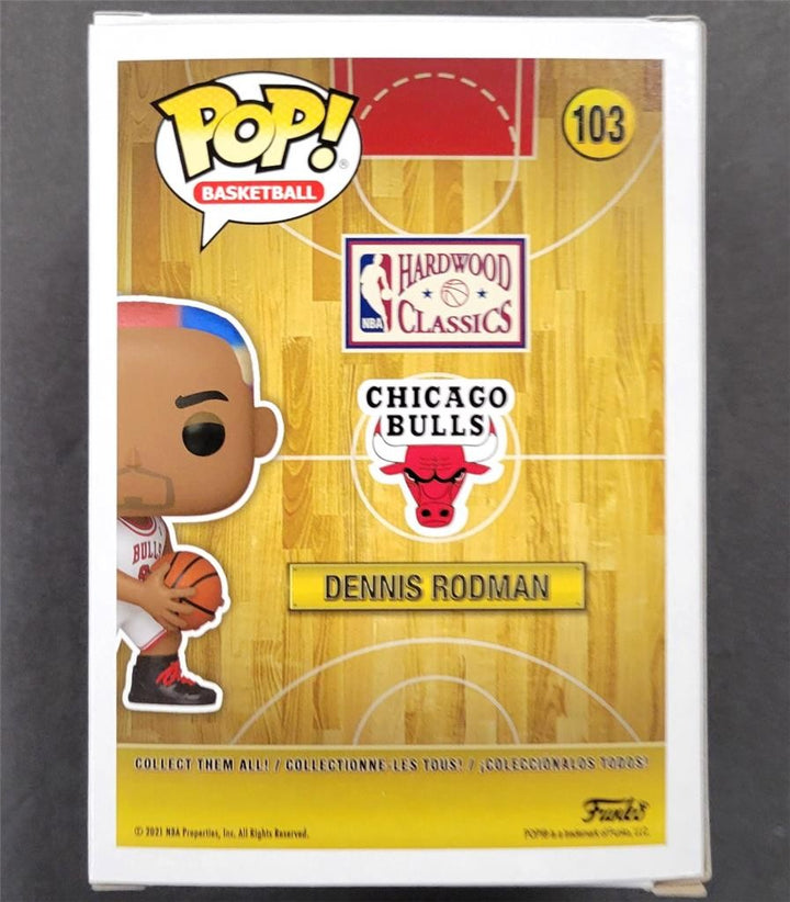 Dennis Rodman signed Chicago Bulls Funko Pop! 103 figure autograph ~ Beckett BAS