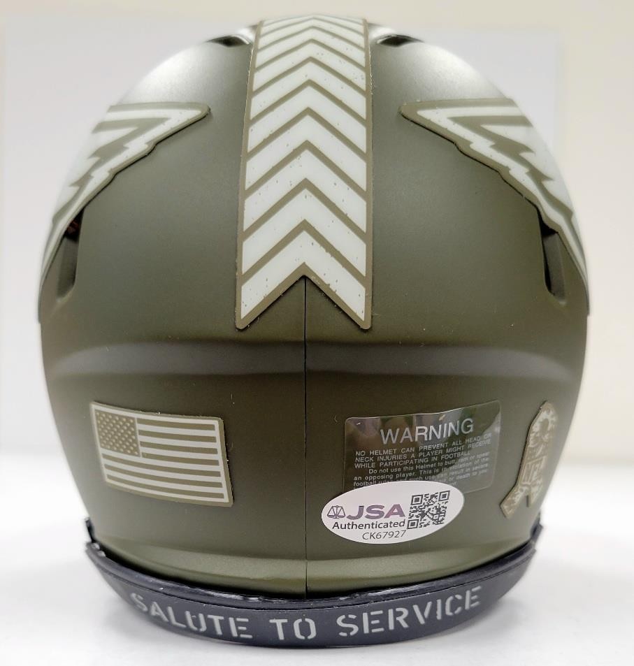 Kurt Warner signed Cardinals Salute to Service Mini Helmet autograph (B) JSA