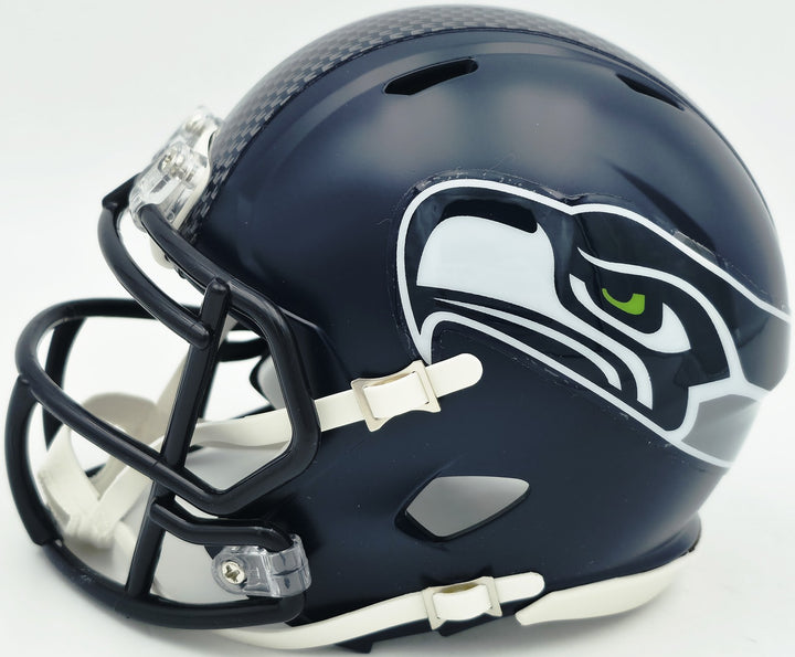 Zach Charbonnet Signed Seattle Seahawks Blue Speed Mini Helmet MCS Holo