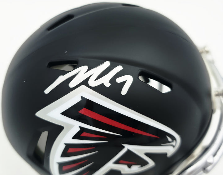 Michael Vick Signed Atlanta Falcons Black Speed Mini Helmet Beckett BAS Witness