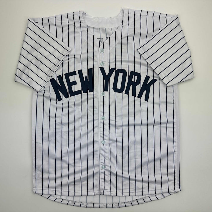 Facsimile Autographed Max Fried New York Pinstripe Reprint Jersey Size Men's XL