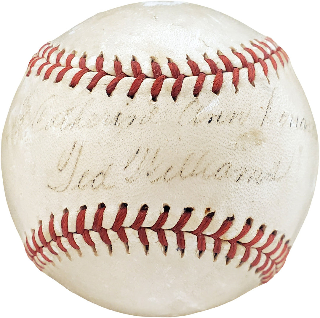 Ted Williams Signed 1940's American League Baseball Red Sox "Catherine" JSA