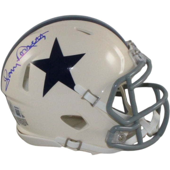 Tony Dorsett Autographed Dallas Cowboys Retro Mini Helmet Beckett 56473