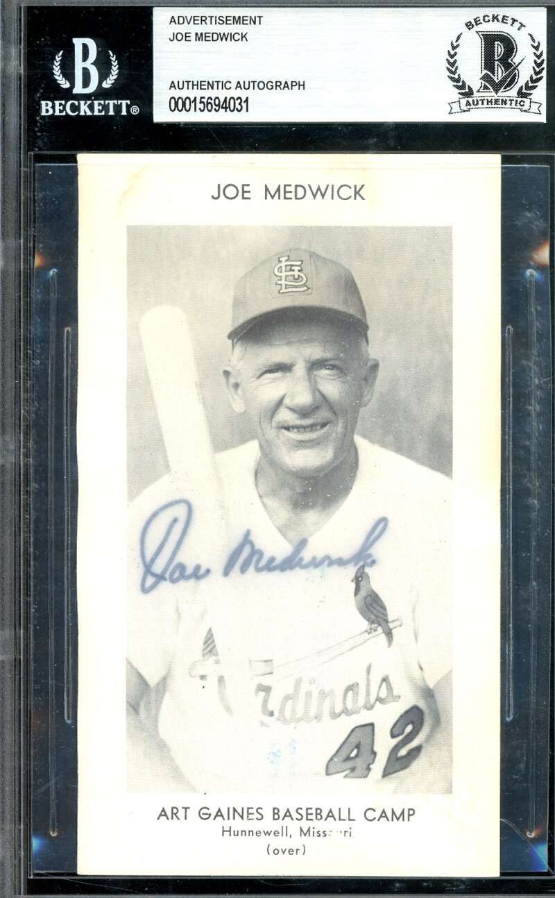 Joe Medwick Beckett BAS Signed Photograph Autograph