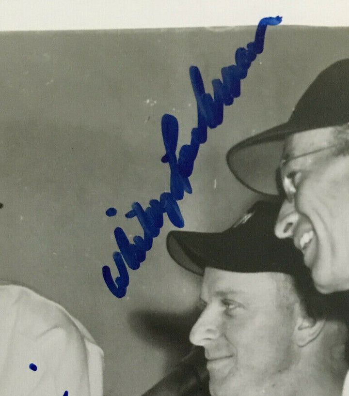 Monte Irvin Bobby Thomson Ray Noble Giants signed 5 auto 8x10 photo framed COA