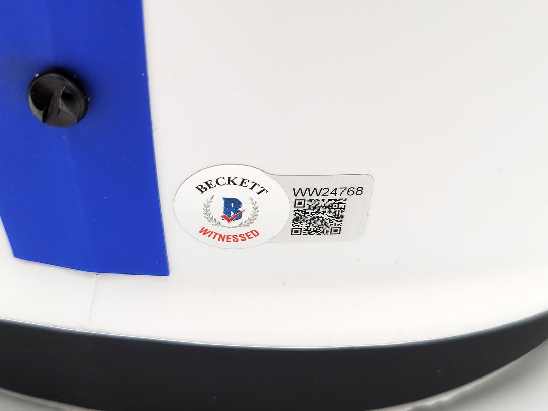 Lawrence Taylor Saquon Barkley Auto Giants Lunar Eclipse White FS Rep Helmet ROY