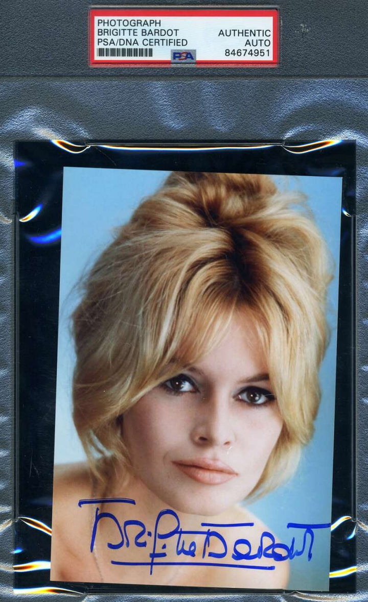 Brigitte Bardot PSA DNA Coa Signed 4x6 Photo Autograph