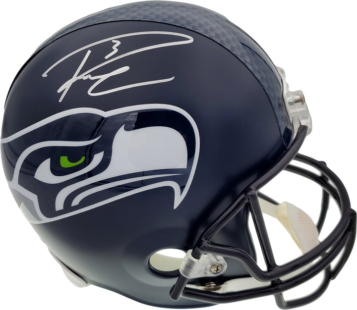 Russell Wilson Signed Seahawks Full Size Replica Helmet In Silver RW Holo