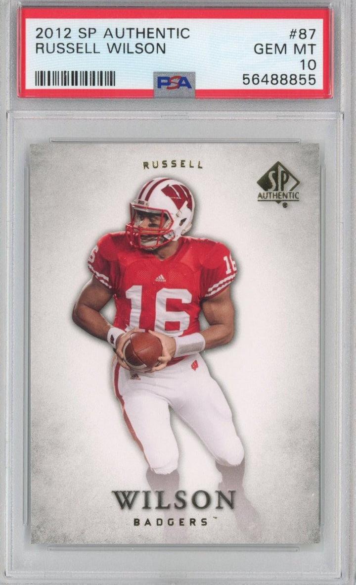 Graded 2012 Upper Deck UD SP Authentic Russell Wilson 87 Rookie Card PSA 10