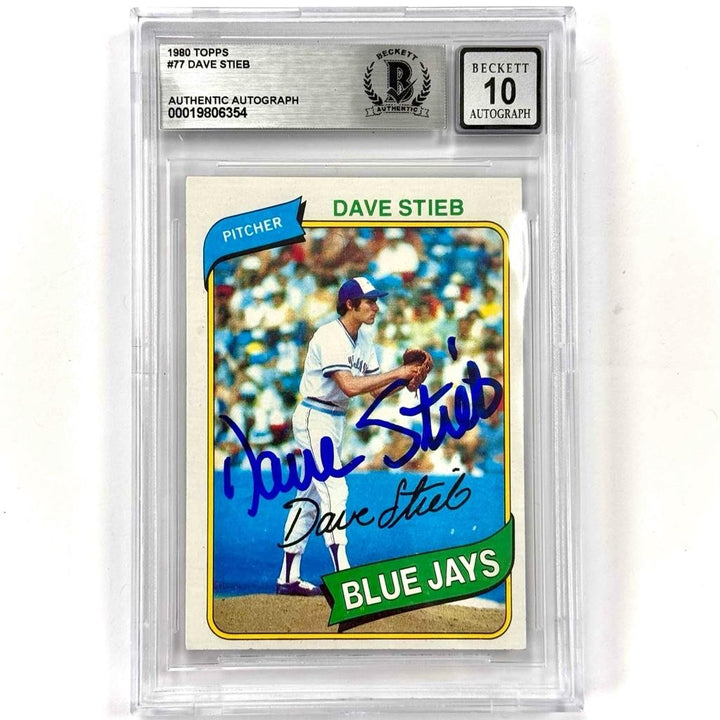 Dave Stieb signed 1980 Topps #77 RC Rookie Card autograph BAS BGS 10 Auto