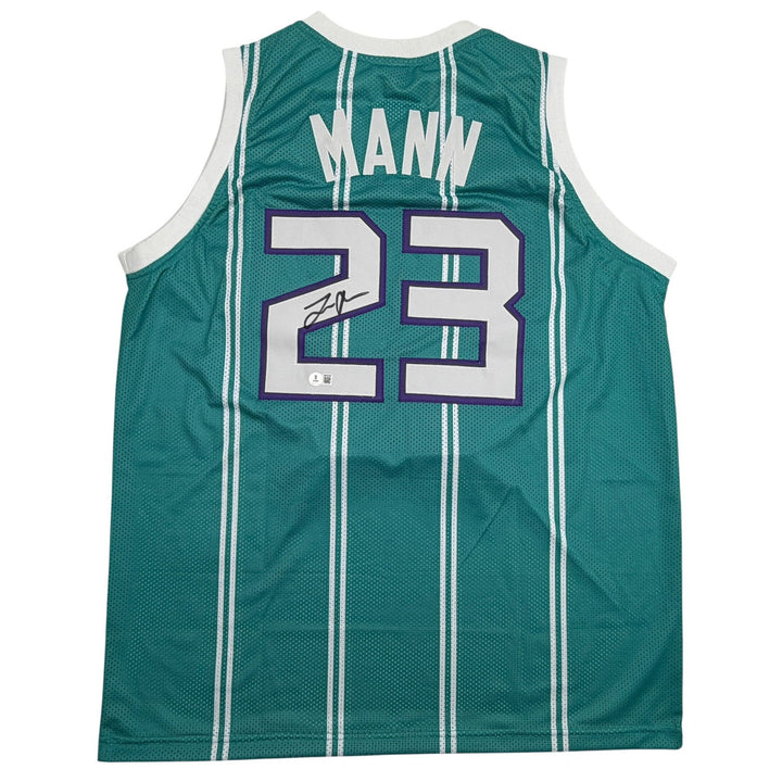 Autographed/Signed Tre Mann Charlotte Teal Basketball Jersey Beckett BAS COA
