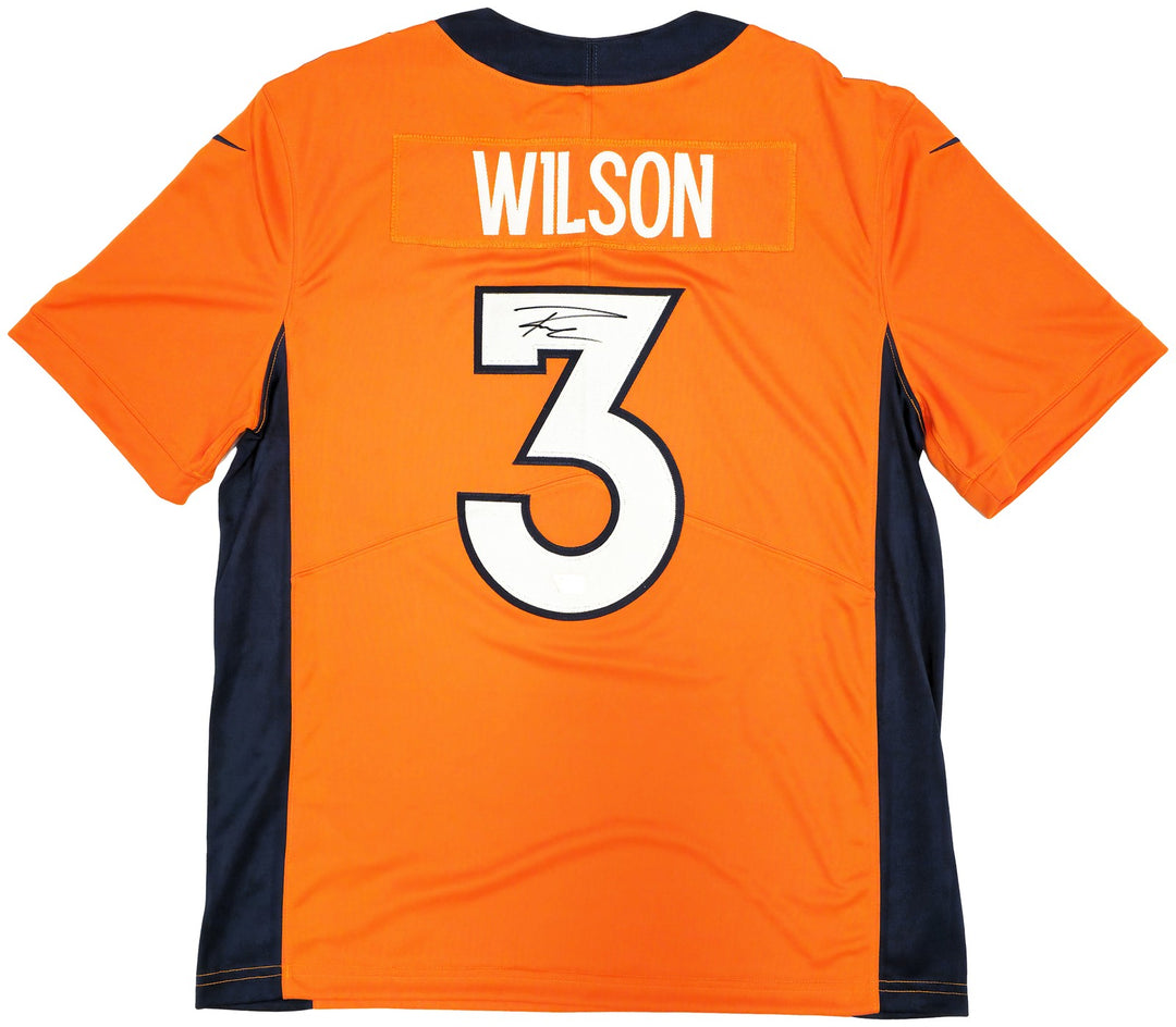 Broncos Russell Wilson Signed Orange Nike Limited Jersey Size L Fanatics Holo