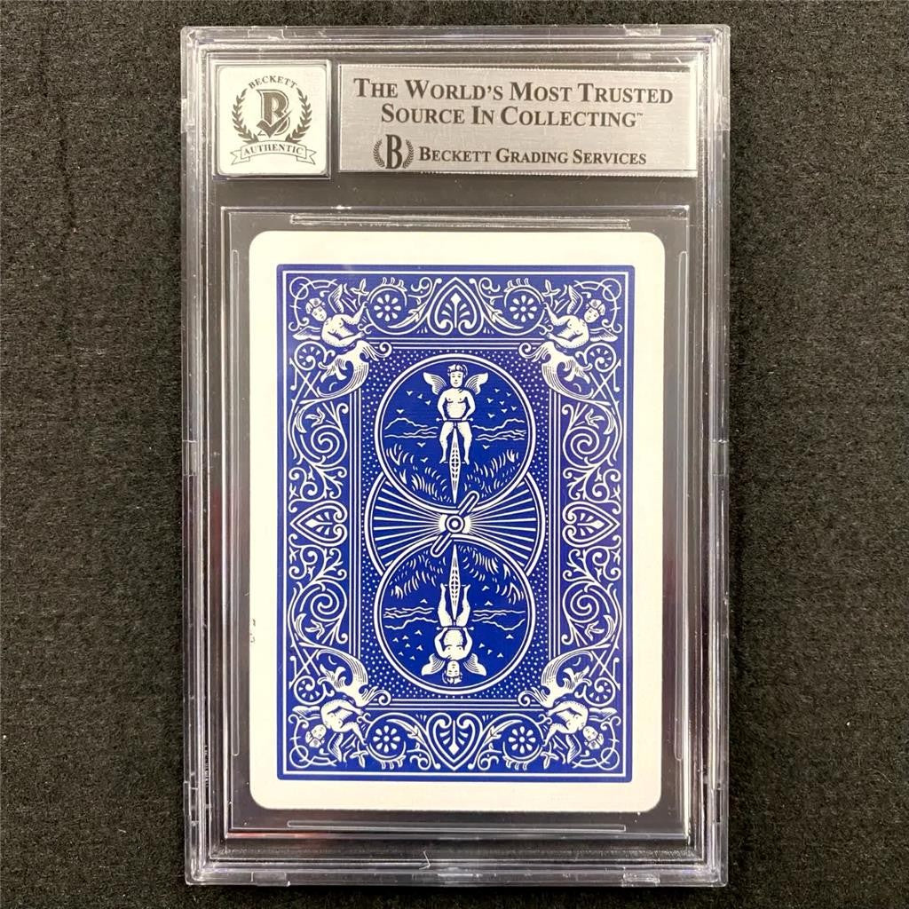 Phil Laak signed 7 of Hearts Playing Card Poker WSOP ~ Beckett BAS 10 Auto