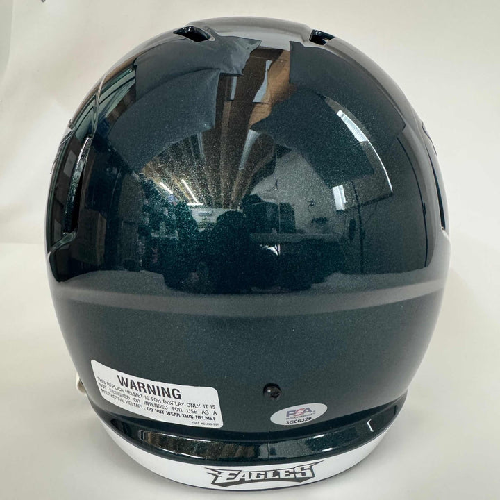 Autographed/Signed JASON KELCE Eagles Full Size F/S Helmet PSA COA