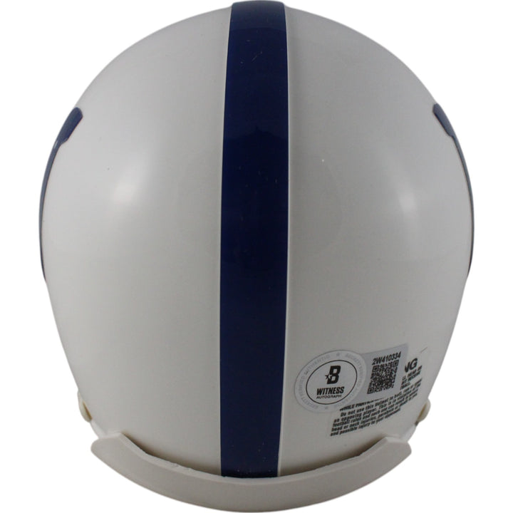 Dwight Freeney Autographed Indianapolis Colts VSR4 Mini Helmet HOF Beckett 49758