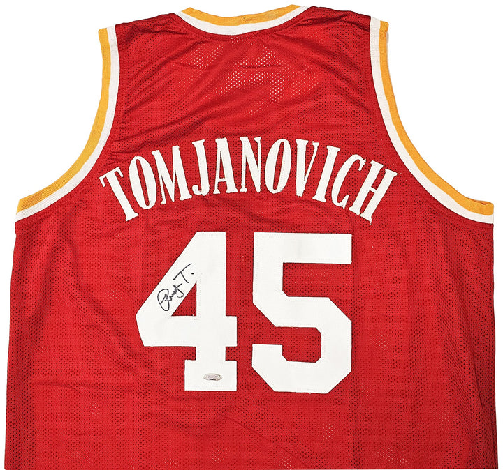 Houston Rockets Rudy Tomjanovich Autographed Signed Red Jersey TriStar Holo
