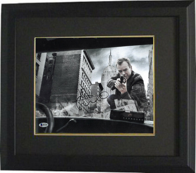 Kiefer Sutherland signed "24" Jack Bauer 11x14 Photo Custom Framing- Beckett/BAS