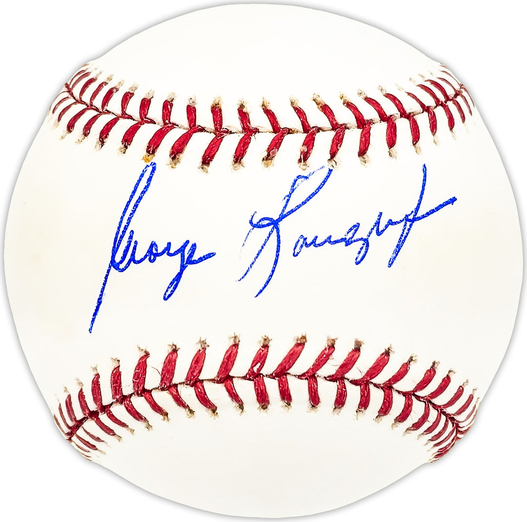 George Lauzerique Signed MLB Baseball Oakland A's Beckett #BM25736