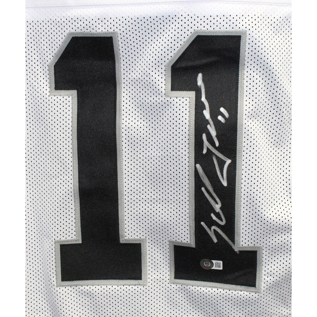 Sebastian Janikowski Autographed/Signed Pro Style Jersey XL White Beckett 42557