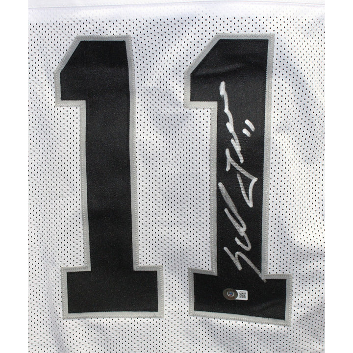 Sebastian Janikowski Autographed/Signed Pro Style Jersey XL White Beckett 42557