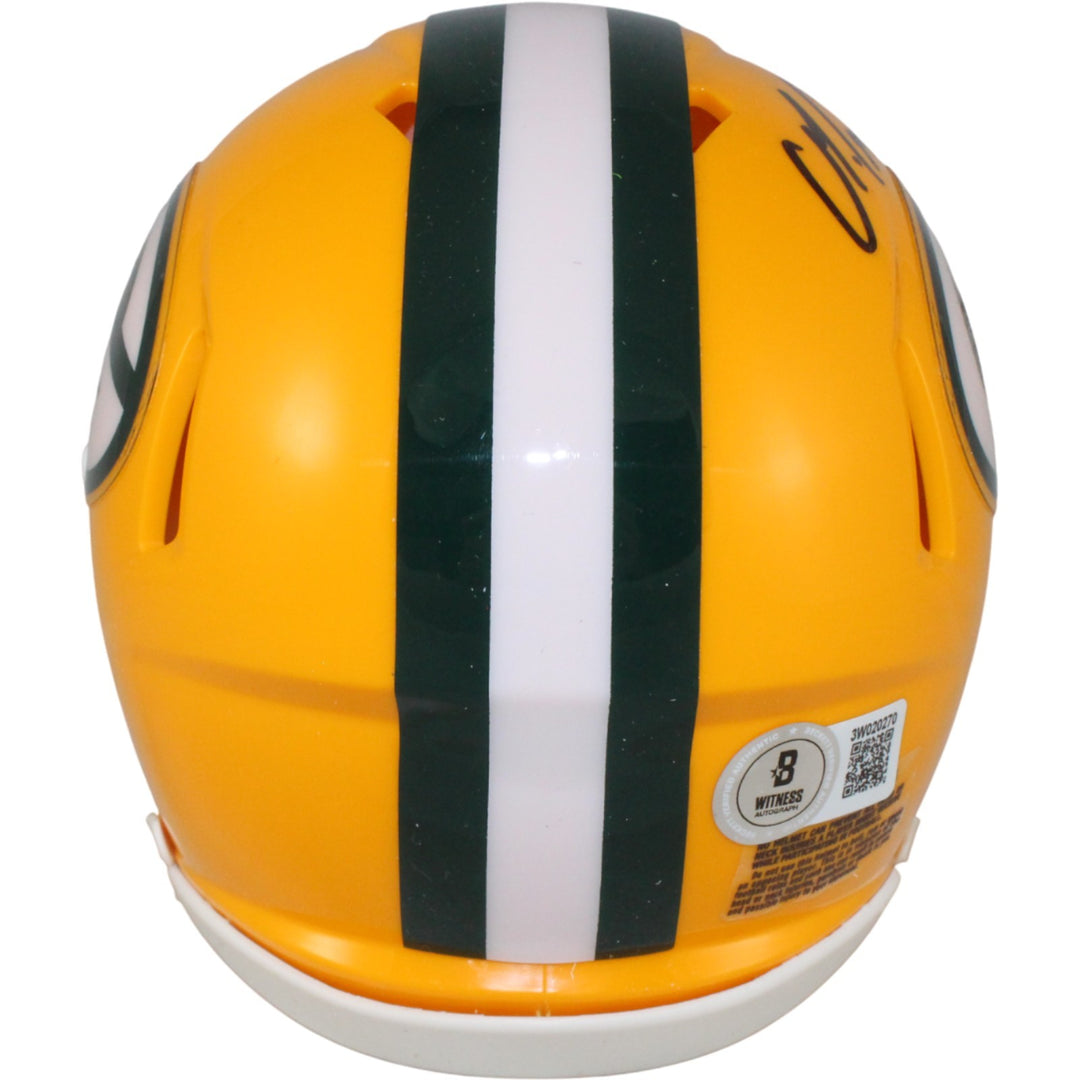 Matthew Golden Autographed/Signed Green Bay Packers Mini Helmet Beckett 53624