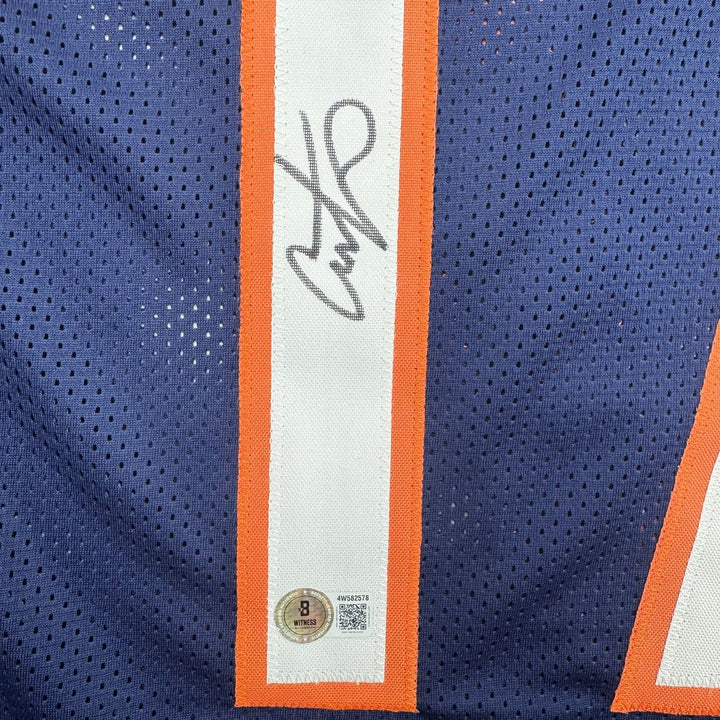 Autographed/Signed Austin Booker Chicago Blue Football Jersey JSA COA