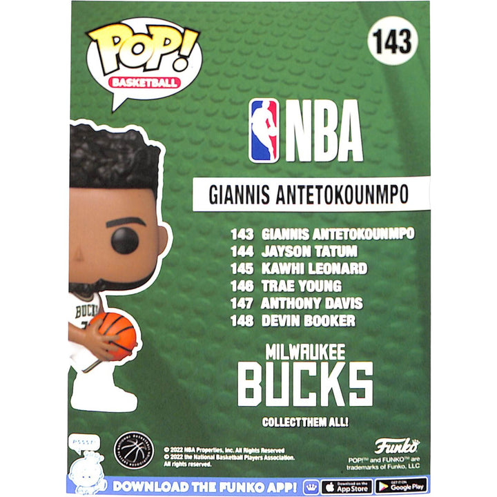 Giannis Antetokounmpo Milwaukee Bucks Signed Funko Pop! #143 BAS 42385