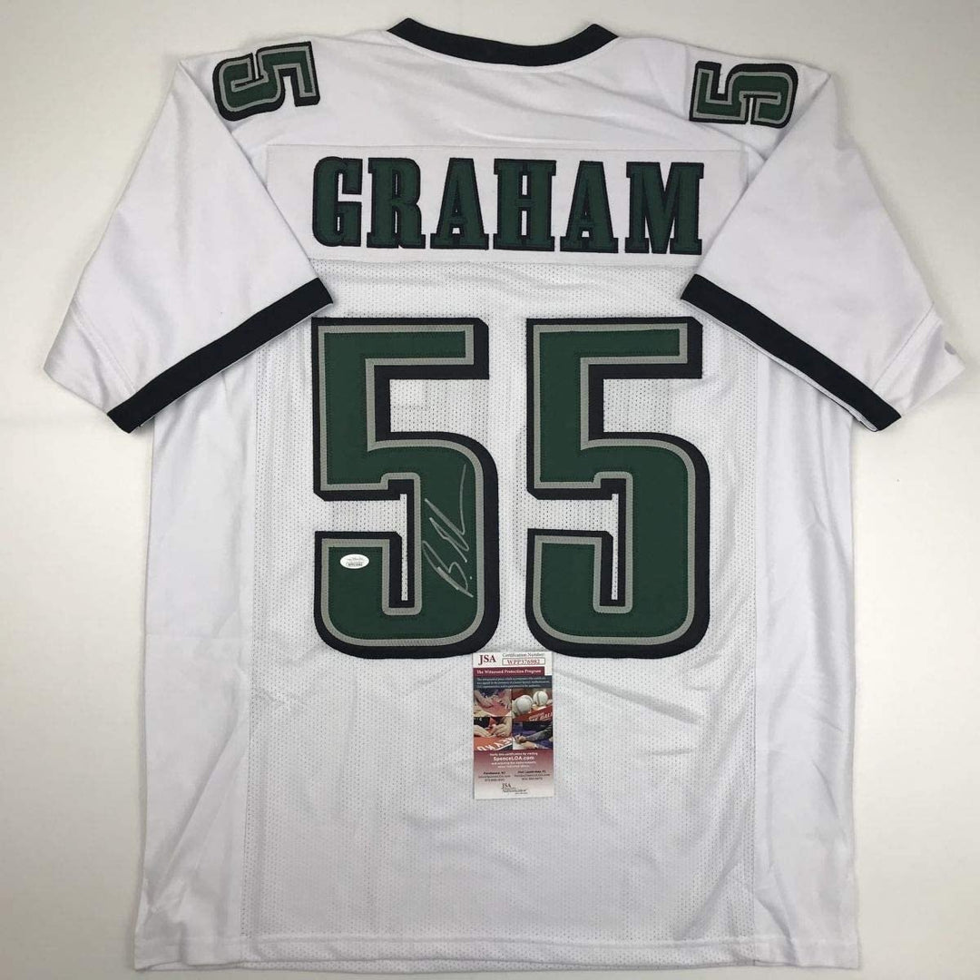 Autographed/Signed Brandon Graham Philadelphia White Jersey JSA COA